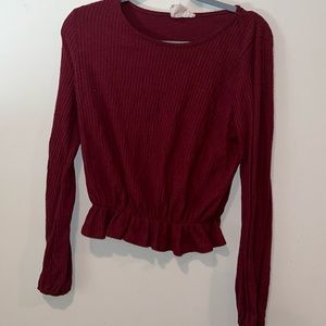 SADIE x SAGE burgundy long sleeve